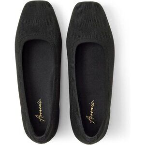 Women, Square Toe Ballet Flats Shoes, Washable Comfortable Knit Flats